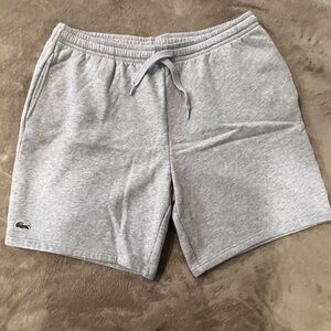 Lacoste Gray Athletic Shorts with Elastic Waistband